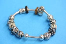A Pandora style bracelet