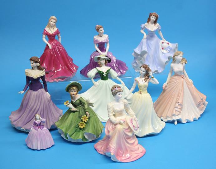 Nine various Coalport ladies and one other (10)