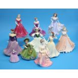 Nine various Coalport ladies and one other (10)