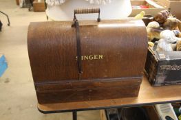 Singer sewing machine and quantity of lampshades