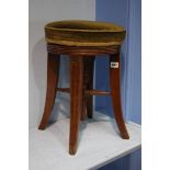 Mahogany adjustable revolving music stool