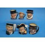 Six various medium/small Royal Doulton character j