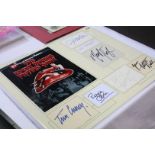 The signatures of Tim Curry, Richard O'Brian, Barr