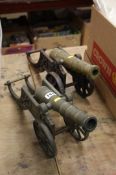 2 Brass cannons