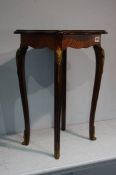 Continental kingwood occasional table with gilt metal mounts