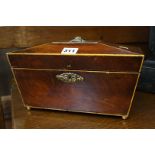 Mahogany tea caddy