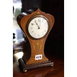 Inlaid mahogany mantle clock