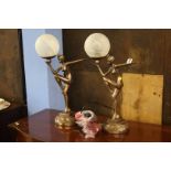 Pair Deco style table lamps