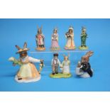 Seven various Royal Doulton 'Bunnykins'