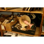 Shelf of assorted glass, bric a brac etc.