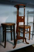 Two Bentwood stools etc.