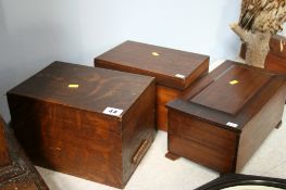 Three boxes