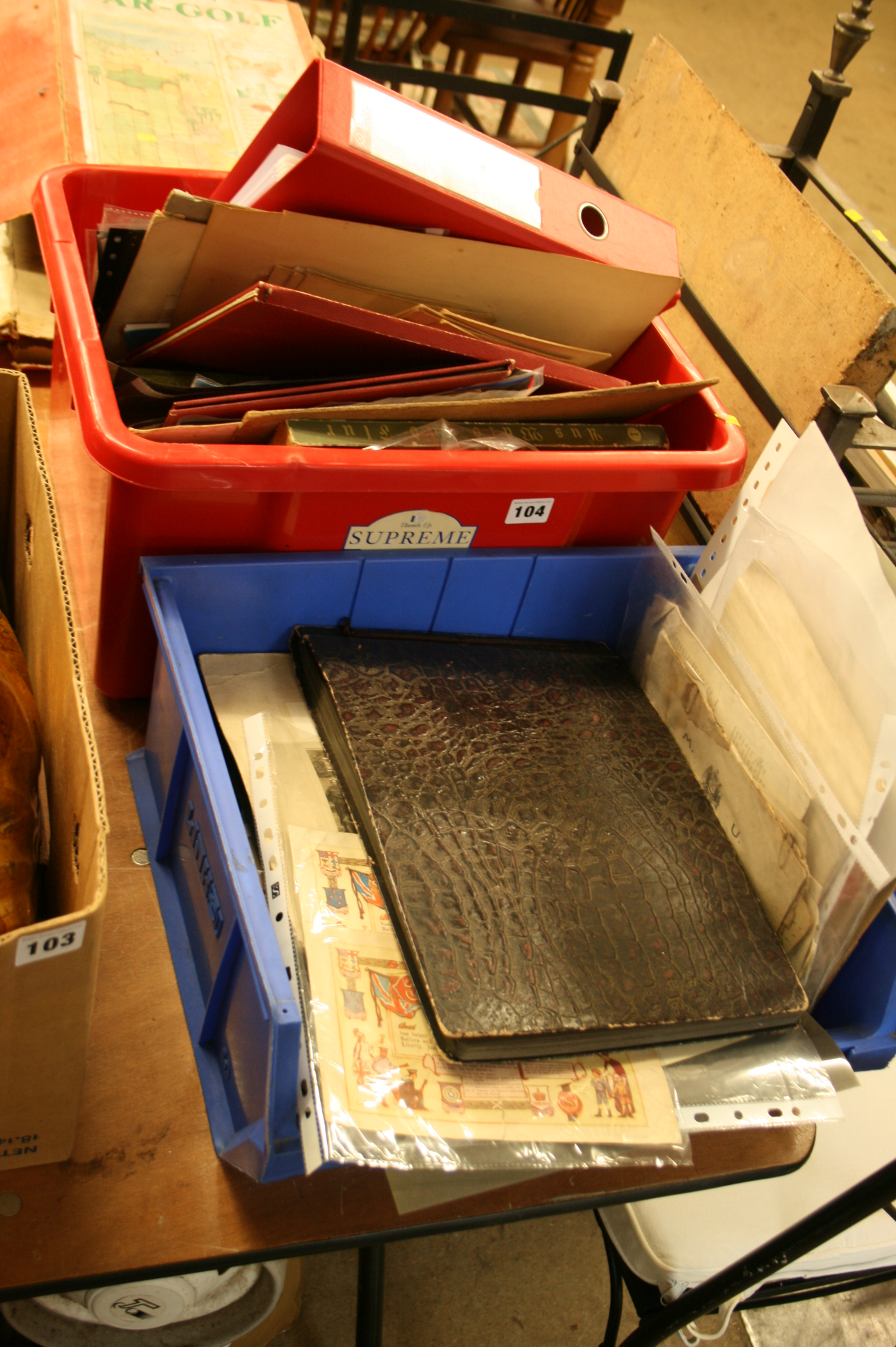 Two boxes of ephemera