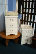 Pair of modern bedside chests, 2 mirrors,circular table etc.