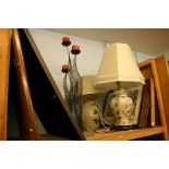Two large lamps, quantity of pictures etc.
