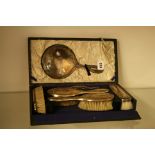 Silver dressing table set