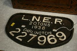 A 1938 LNER Railway plate