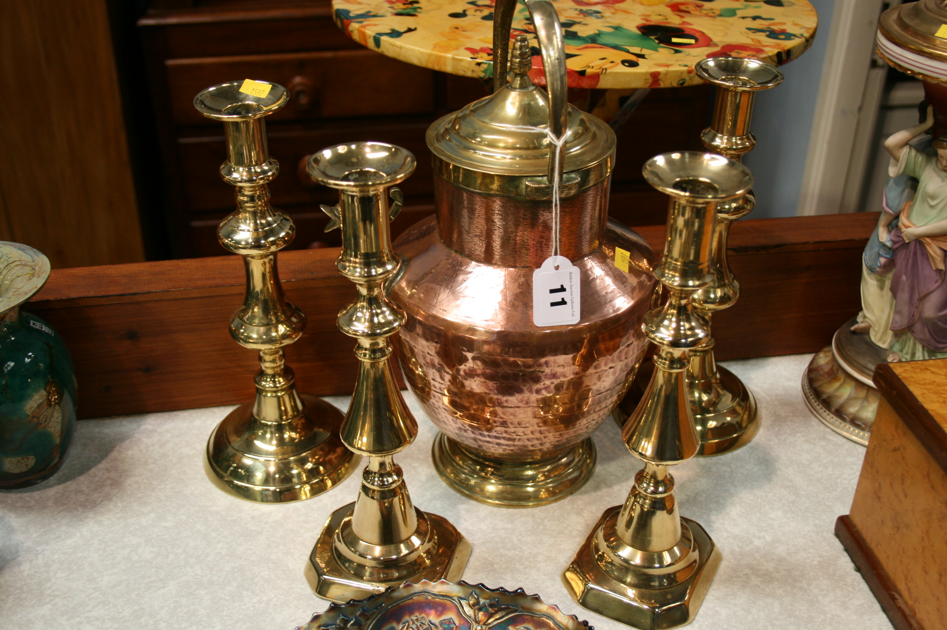 Two pairs of candlesticks etc.