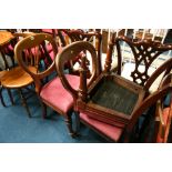 Three mahogany chairs