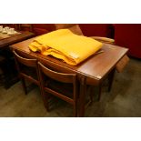 Teak table and four chairs