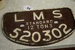 A 1930's LMS Railway plate