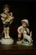Royal Worcester figure 'All Mine' and 'Snowy' (2)