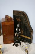 Zither and a microscope