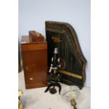 Zither and a microscope