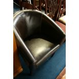 Brown tub chair