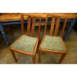 Four oak chairs