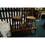 Two Ercol chairs etc.