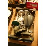 Box of silver plate etc.