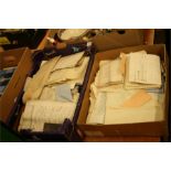 Two boxes of ephemera