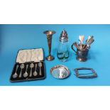 Collection of assorted silver including spoons, sp