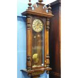 Walnut cased Vienna wall clock