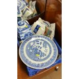 Collection of blue and white china