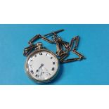 A 9ct Dennison pocket watch and chain