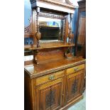 Mahogany mirror back sideboard 118 x 43 x 203cm