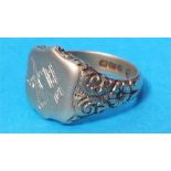 18ct Gents Masonic signet ring 12grms