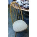 Set of 4 Ercol hoop back chairs