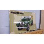 Tin 'Land Rover' sign