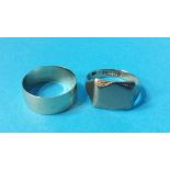 9ct Cygnet ring and 1 other