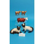 Five various Beswick animals etc.