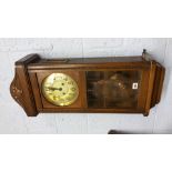 Oak cased wall clock