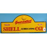 A modern cast 'Shell Lubricating Oil' sign