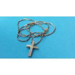 9ct Crucifix and chain, 4.7grms