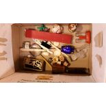 Box of assorted including Bisque dolls head, Ivory