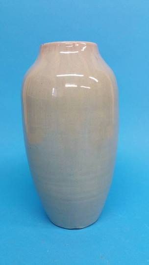 A tall tapering Mortlake vase, incised marks and d