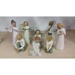 Tray of 'Willow tree' figures