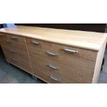 Pair of 'Gautier' pine effect chest of drawers
